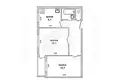 2 room apartment 51 m² Brest, Belarus