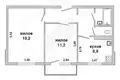 2 room apartment 53 m² Kobryn, Belarus
