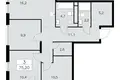 3 room apartment 75 m² South-Western Administrative Okrug, Russia