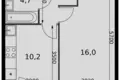 Mieszkanie 1 pokój 37 m² Razvilka, Rosja