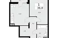 Appartement 1 chambre 37 m² poselenie Desenovskoe, Fédération de Russie