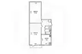 2 room apartment 49 m² Muchaviecki sielski Saviet, Belarus