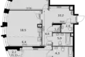 3 room apartment 85 m² Moscow, Russia