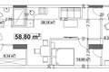 1 bedroom apartment 59 m² Batumi, Georgia