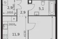 Wohnung 1 zimmer 35 m² Nordwestlicher Verwaltungsbezirk, Russland