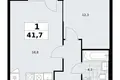 Квартира 1 комната 42 м² район Троицк, Россия