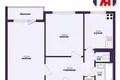 2 room apartment 47 m² Sluck, Belarus