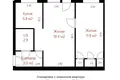 Квартира 2 комнаты 44 м² Минск, Беларусь