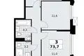 Wohnung 3 zimmer 74 m² Troizk, Russland