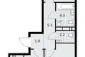 2 room apartment 51 m² poselenie Sosenskoe, Russia