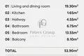 Wohnung 1 Schlafzimmer 53 m² Becici, Montenegro