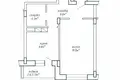 Квартира 1 комната 44 м² Минск, Беларусь