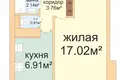 1 room apartment 31 m² Minsk, Belarus
