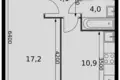 Mieszkanie 1 pokój 37 m² Razvilka, Rosja