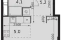 1 room studio apartment 29 m² Moscow, Russia