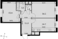 Квартира 2 комнаты 65 м² Развилка, Россия