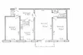 3 room apartment 56 m² Minsk, Belarus