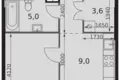 Mieszkanie 1 pokój 35 m² North-Western Administrative Okrug, Rosja