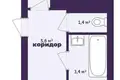 1 room apartment 35 m² Smarhon, Belarus