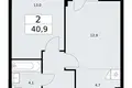 Квартира 2 комнаты 41 м² район Внуково, Россия
