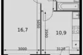 Квартира 1 комната 37 м² Развилка, Россия