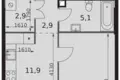 Mieszkanie 1 pokój 35 m² North-Western Administrative Okrug, Rosja