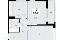 2 room apartment 53 m² Kommunarka, Russia