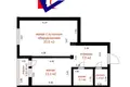 2 room apartment 50 m² Minsk, Belarus