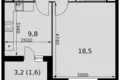 Квартира 1 комната 40 м² Развилка, Россия