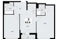 Apartamento 2 habitaciones 64 m² Kommunarka, Rusia