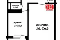 1 room apartment 34 m² Minsk, Belarus