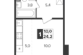 Studio 1 chambre 24 m² Leninsky District, Russie