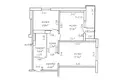 3 room apartment 61 m² Minsk, Belarus