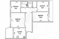 4 room apartment 73 m² Brest, Belarus