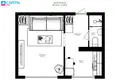 Apartamento 1 habitación 22 m² Vilna, Lituania