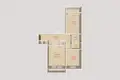 2 room apartment 57 m² Minsk, Belarus