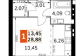 Kawalerka 1 pokój 29 m² Odincovskiy gorodskoy okrug, Rosja