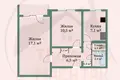 2 room apartment 46 m² Barysaw, Belarus