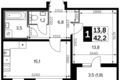 Apartamento 1 habitación 43 m² Leninsky District, Rusia