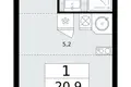 Квартира 1 комната 21 м² поселение Сосенское, Россия