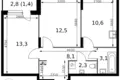 Квартира 2 комнаты 51 м² Сапроново, Россия