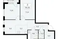 Wohnung 3 zimmer 58 m² Südwestlicher Verwaltungsbezirk, Russland