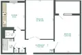 2 room apartment 53 m² Minsk, Belarus