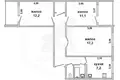 3 room apartment 63 m² Muchaviecki sielski Saviet, Belarus