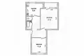 2 room apartment 53 m² Lieninski, Belarus