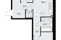 Wohnung 2 zimmer 59 m² Troizk, Russland