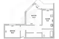 Mieszkanie 2 pokoi 54 m² Brześć, Białoruś