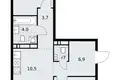 Квартира 3 комнаты 60 м² район Внуково, Россия