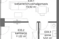 Mieszkanie 2 pokoi 38 m² Wilno, Litwa