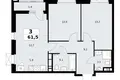 3 room apartment 62 m² poselenie Sosenskoe, Russia